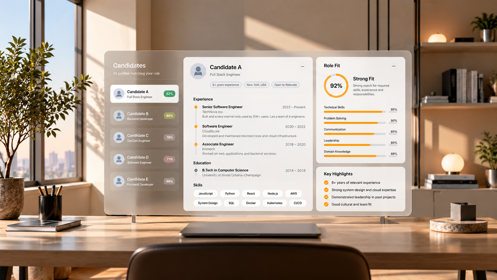 Evaluate candidates through skills